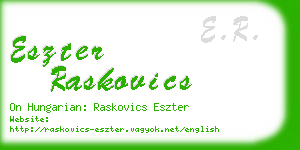 eszter raskovics business card